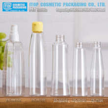 80ml 100ml 150ml 200ml and 250ml lovely and beautiful design hot-selling different clear pet plastic bottles